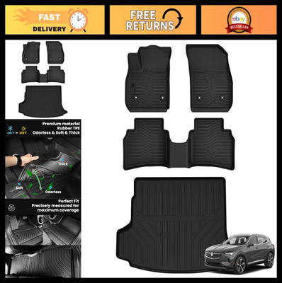All-Weather Cargo Floor Mats for Buick Envision 2021-2026, TPE Liners, Odorless,