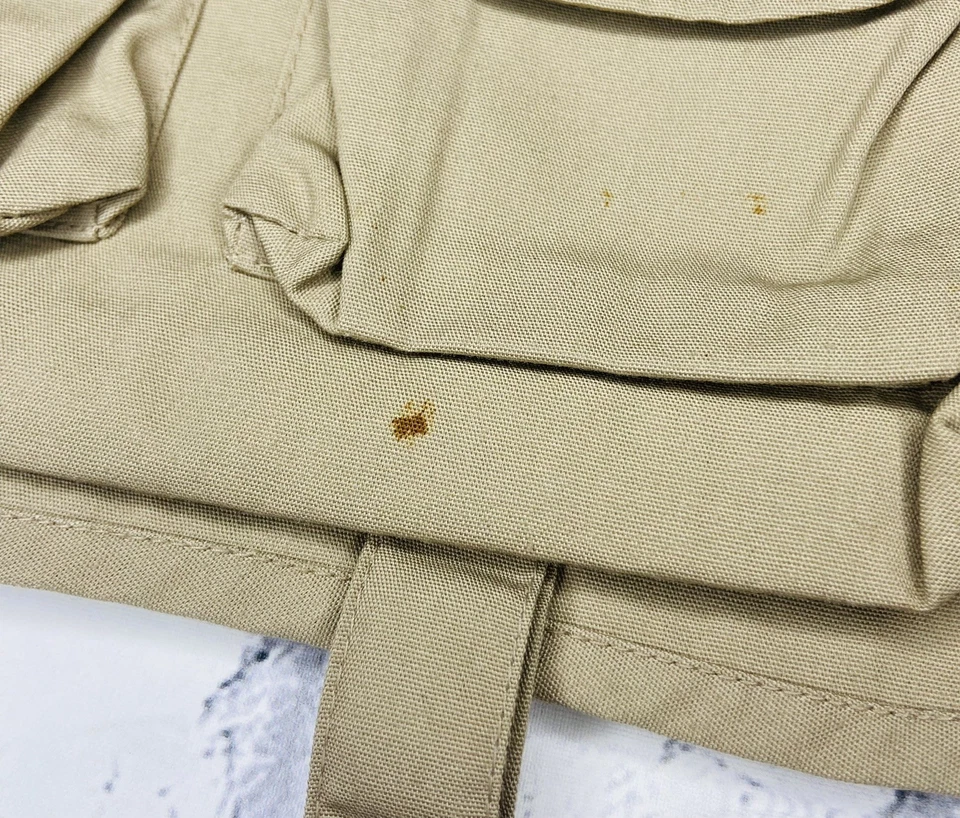 Cabela's Men's Beige Hunting Fishing Multi-Pocket Utility Full-Zip Vest; M - Image 4 of 4