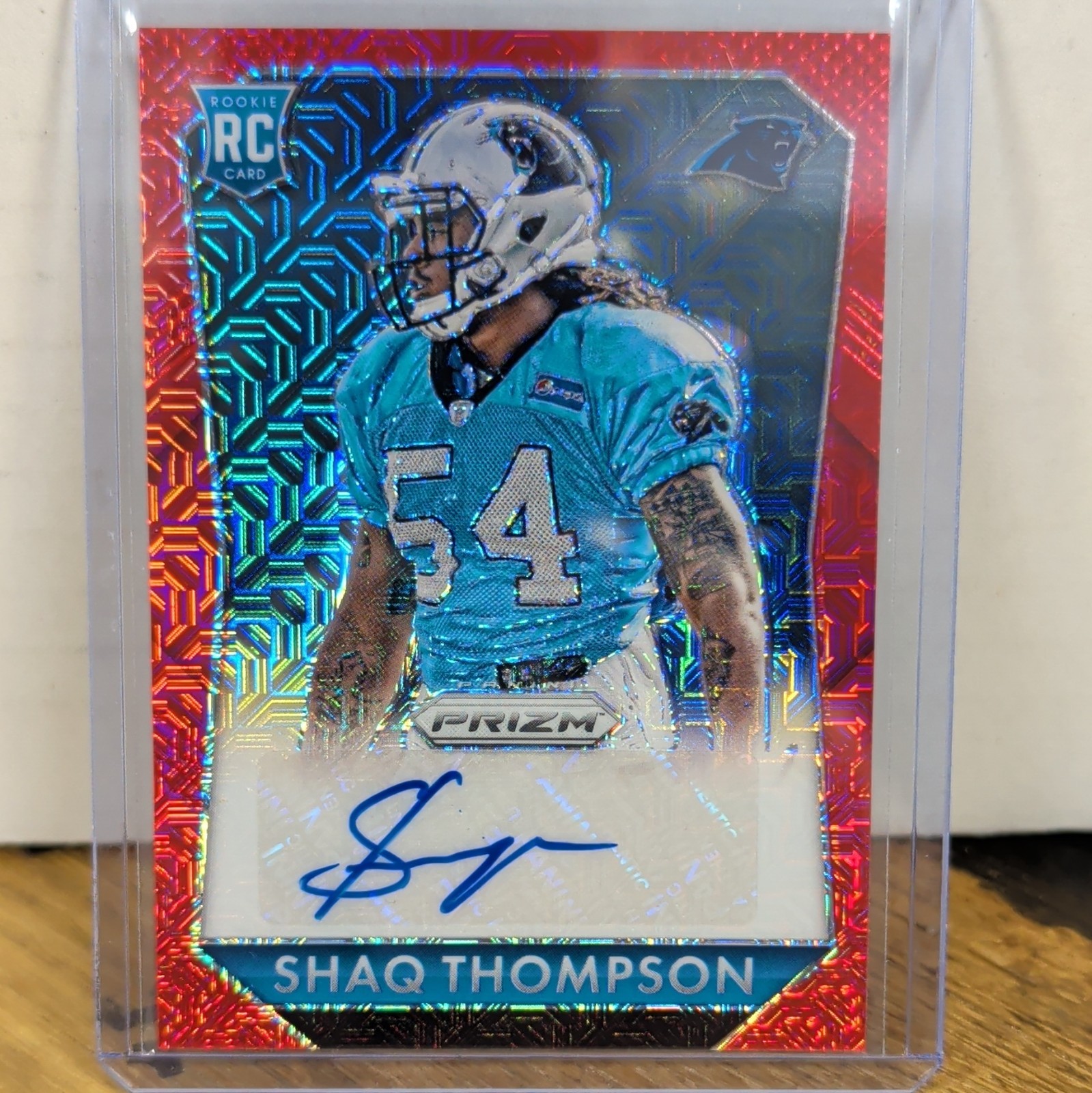 Shaq Thompson Panini Prizm Rookie Signatures #RSST Red