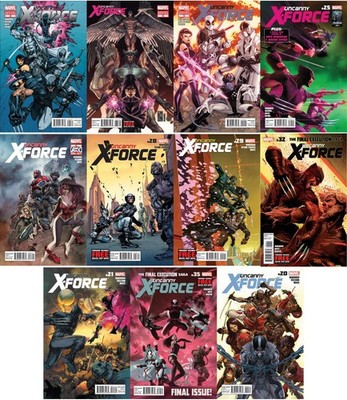 *LOT Uncanny X-Force (2010) 1:50 Platt, 1:50 Bianchi, 1:15 Bradshaw, #19-35 F-NM