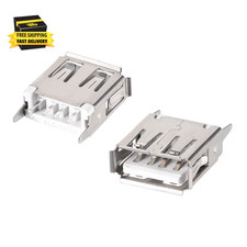 10PCS USB 2.0 Type a Female Socket Connector Port, 4-Pin DIP 180 Degree Adapter