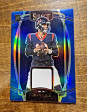 2021 Select Davis Mills Rookie Blue Relic #33/35 Card #RSW-DMI Texans Rare