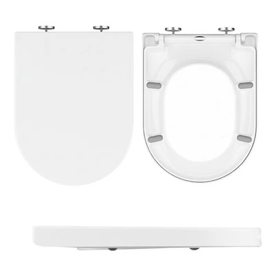 EcoSeal Premium Oval Quick-Release Toilet Seat with Soft-Close Hinges and Design