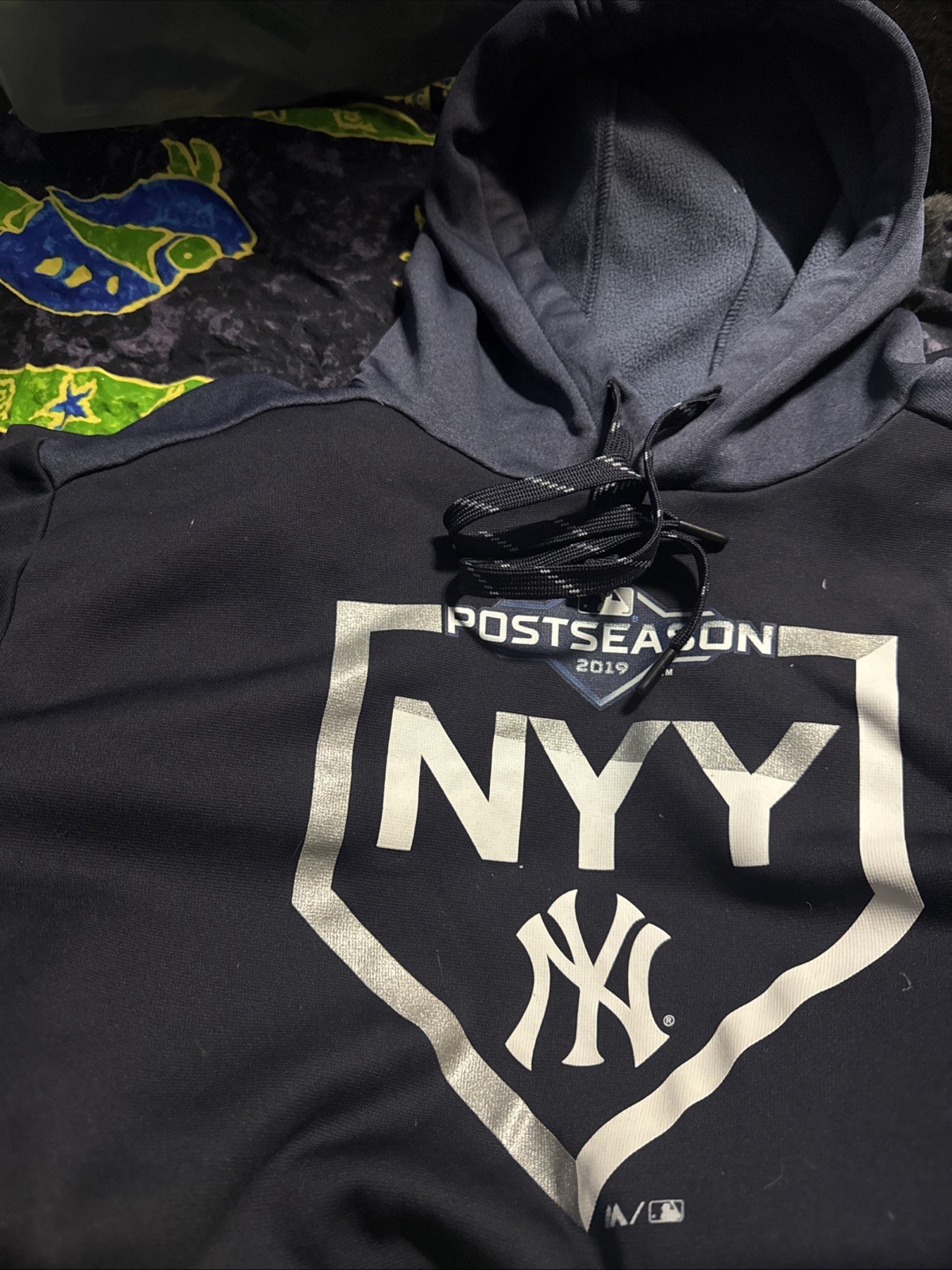 New York Yankees Vintage Hoodie Sweatshirt Pull Over Large MLB Baseball