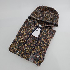 Nike Sportswear Club Fleece Hoodie Mens SMALL S Midnight Navy Floral NEW