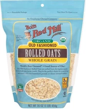 Bob's Red Mill Organic Oats Rolled Regular, 16 Ounce 16 (Pack of 1) 