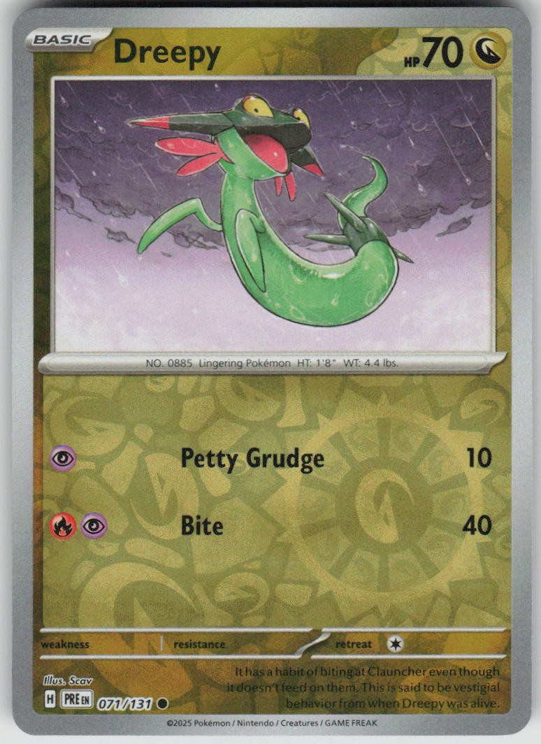 Pokemon Dreepy Common SV: Prismatic Evolutions 071/131 NM