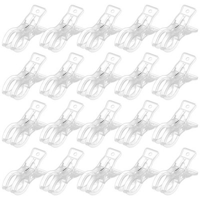 20 Pack Large Balloon Arch Clips Plastic Transparent Backdrop Spring Clamps 3...