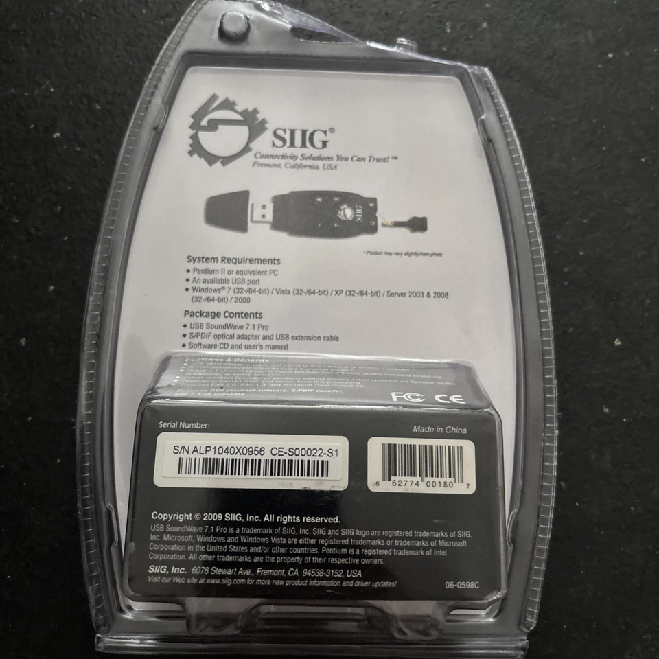 SIIG ALP1530X USB SoundWave 7.1 Pro Upgrade to 7.1 With Optical S/PDIF Output - Image 2 of 2