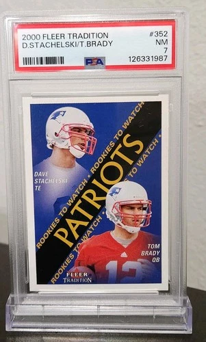 2000 Fleet Tradition Tom Brady Rookie Card #352 PSA 7 Patriots Rookies To Watch