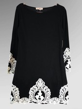 NWT Altar’d State Black Long Sleeve Lace Accent Mini Dress  Boho Party Grunge L