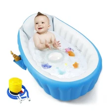 Baby Inflatable Bathtub, Portable Travel Baby Infant Bath Tub Toddler Bathtub...