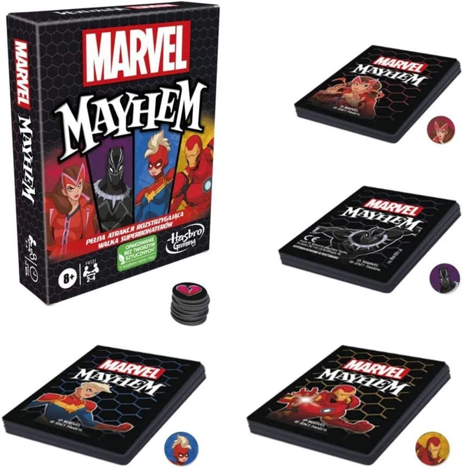 Marvel Mayhem Card Game Ages 8+ Fun Game for Marvel Super Hero Fans 2-4 Players - Image 4 of 4