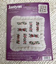 2003 Janlynn Candlewicking Embroidery Pillow Shades Of Pink Kit 004-0781 SEALED