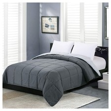 Homelike Moment Comforters Queen Size - Grey Duvet Insert Down Alternative Be...