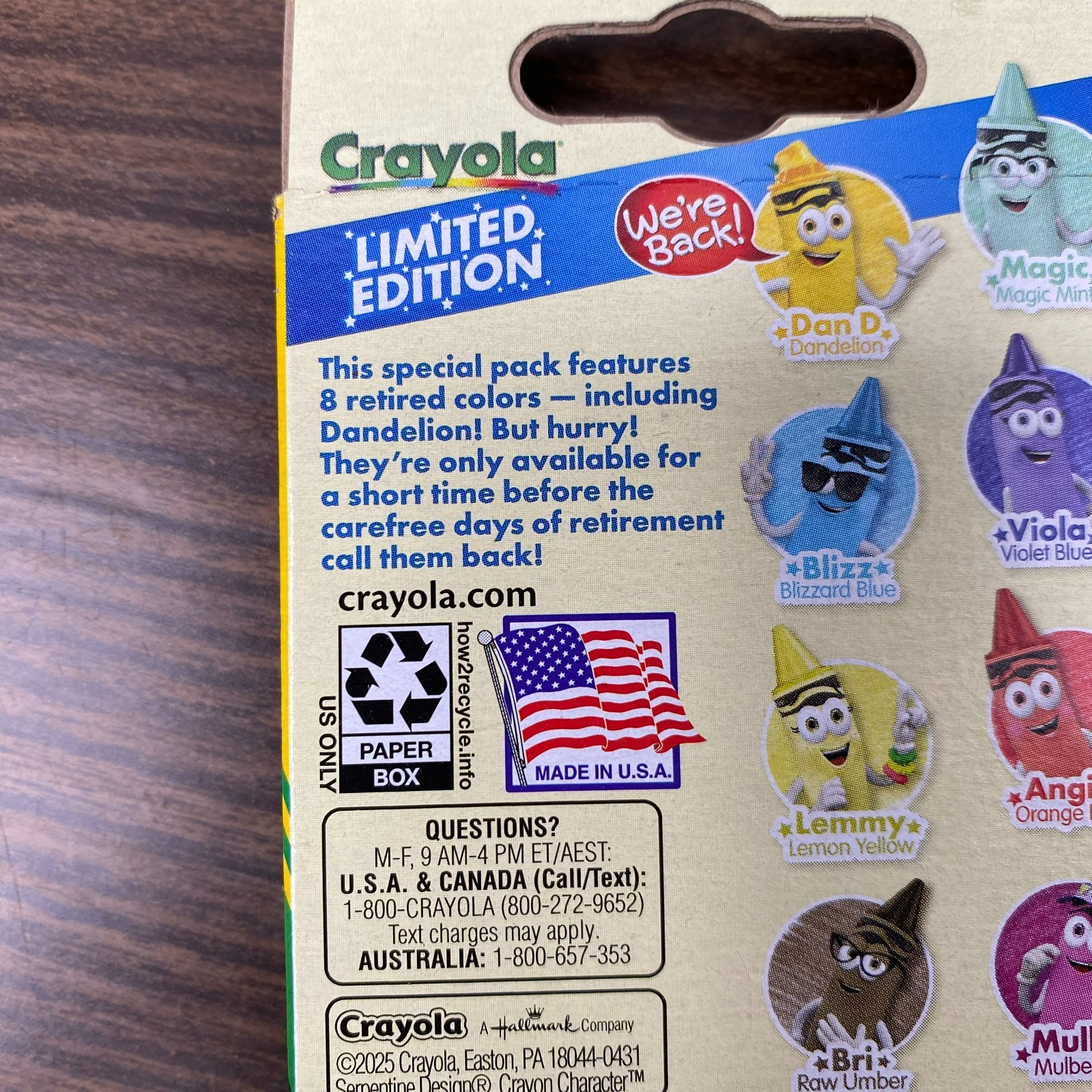 Your Choice- Crayola Limited Edition Retired Colors 2025