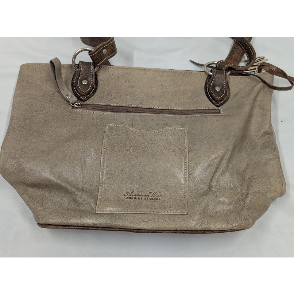 American West Hand Tooled Patterned Shoulder Bag … - image 7