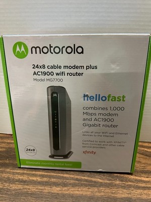 Motorola MG7700 Modem and AC1900 WiFi Router