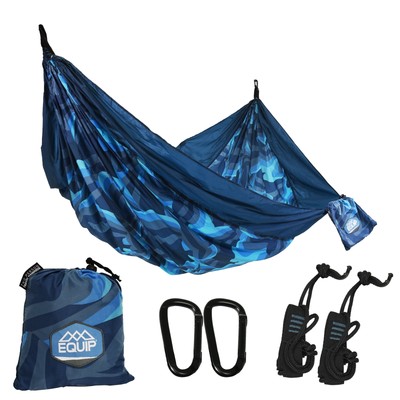 New sale,Equip Nylon 2 Person Travel Hammock - Blue Abstract Print