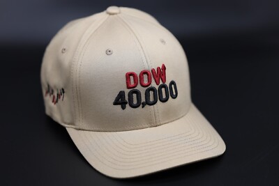 Dow 40,000 hat (flexfit) flex fit (Large/X-Large) 40K S&P stock market stocks