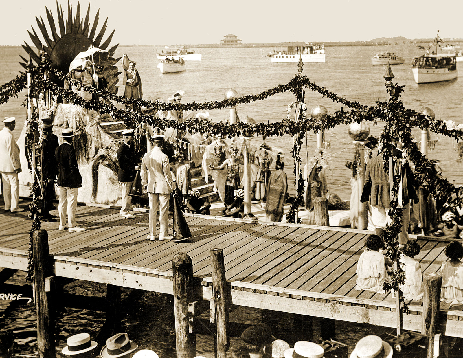 1922 Atlantic City Carnival, New Jersey Vintage Old Photo 8.5