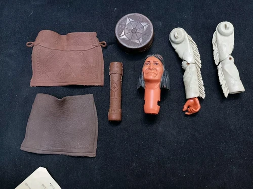 Vintage MARX JOHNNY WEST MOVABLE INDIAN 1960s CHIEF CHEROKEE Replacement Parts