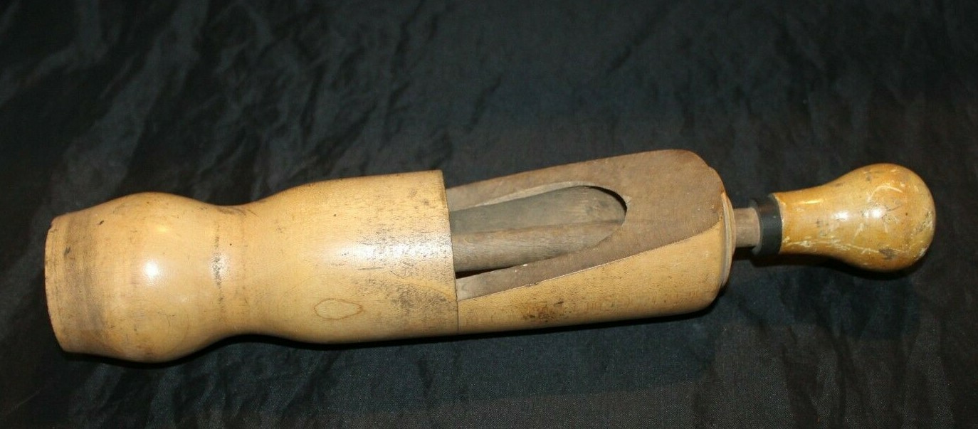 Antique Old Wooden Hand Wine Bottle Corker bought in Luxembourg Made in