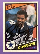 DREW PEARSON (HOF) Signed 1984 Topps #243 DALLAS COWBOYS Autograph Auto