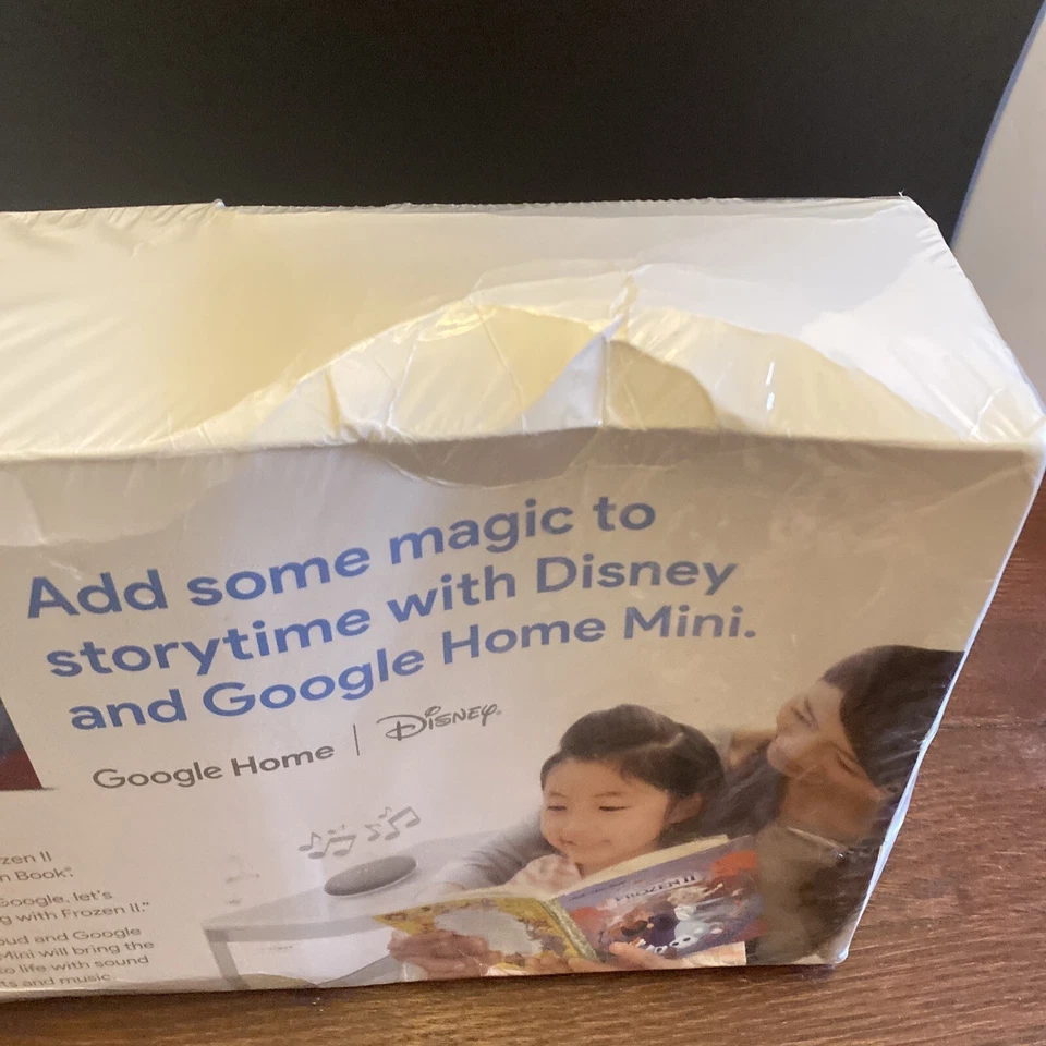Google Home Mini Speaker (Gray) & Frozen II Book Bundle New & Sealed- Box Damage - Image 4 of 4