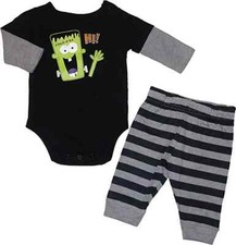 Halloween Frankenstein Infant 2-Piece Bodysuit and Pants Set