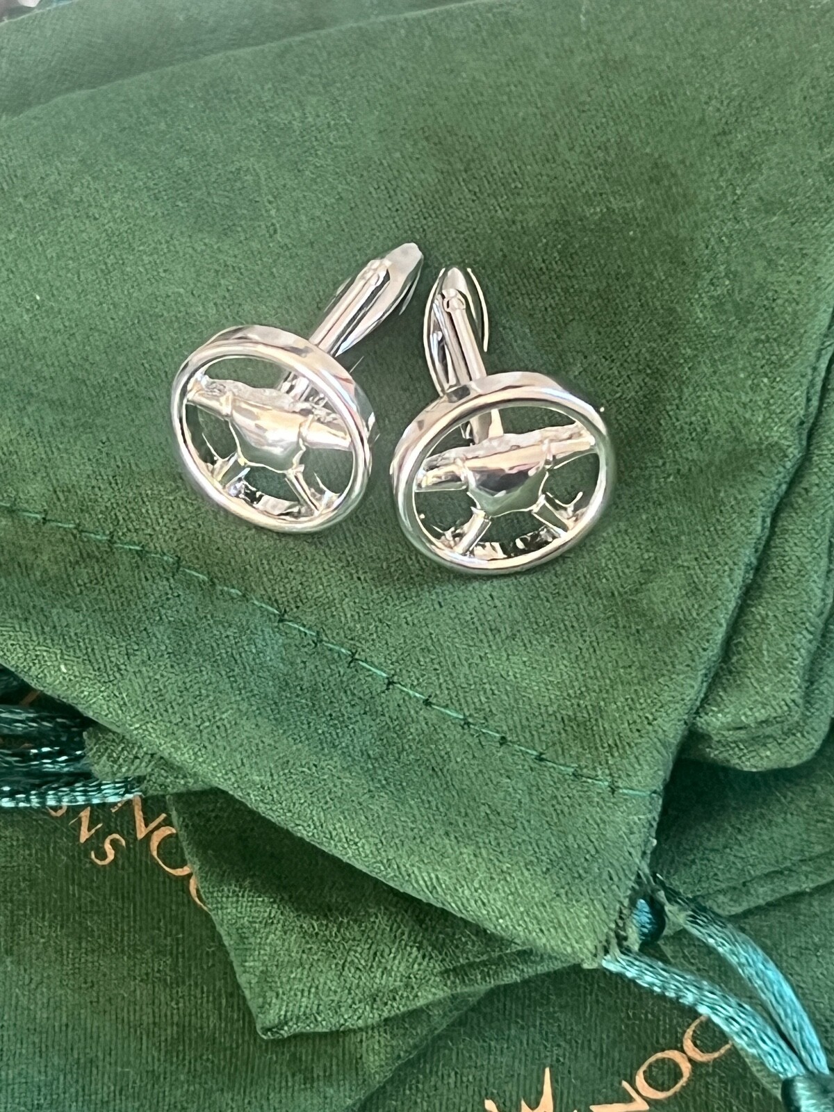 Steering Wheel Cufflinks for Men Classic Automotive-Themed Accessories Perfect