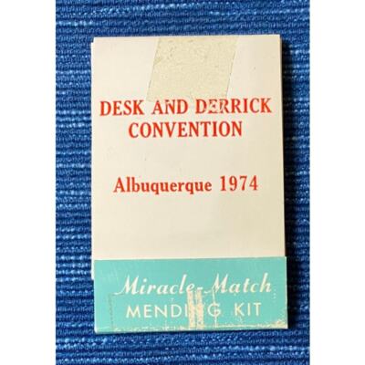 Vintage Conoco Gas Oil Desk And Derrick 1974 Convention Sewing Kit Advertising