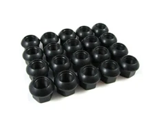 20 Pc Wheel Lug Nuts Black Ball Seat Porsche 14x1.5 Open End New