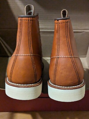 Red Wing Shoes 875 Heritage 6 inch Moc Toe Boot for Men, Size 9.5