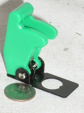 4 GREEN PLASTIC SAFE TOGGLE SWITCH FLIP SAFETY COVER GUARD MILITARY NITROUS USA