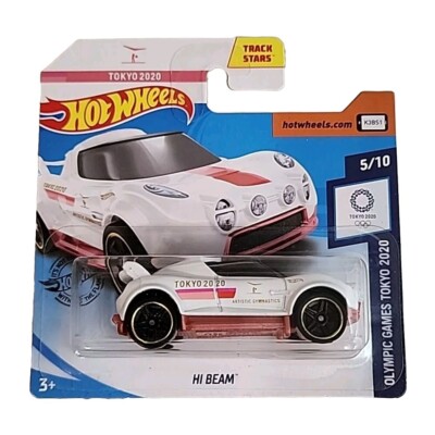 2020 Hot Wheels #155 Olympic Games Tokyo 2020 5/10 HI BEAM White Short Card 