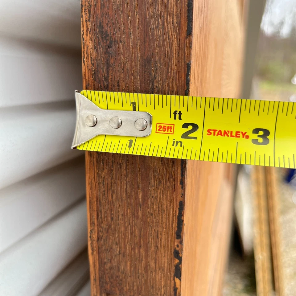 Antique Solid Wood 5 Panel Door 32 x 83 Reclaimed Hotel Salvage 1890s Multiples - Image 3 of 4