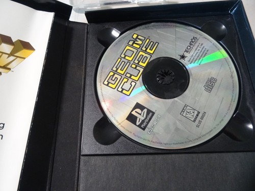 Technos Geom Cube PS1 PlayStation 1 1995 Long Box - CIB TESTED W. FOAM & MANUAL - Picture 4 of 7