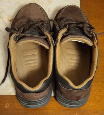 Earth Shoe Mack Men\'s Sz 8.5 Brown Leather Casual Oxford Lace-Up Shoes X1 Earth Shoe Mack Oxfords Casual Lace Up Moc Toe Suede Leather  main image 4