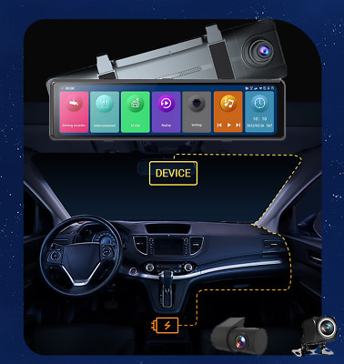 11.26'' 2.5K HD Rearview Mirror Car DVR Dash Cam Camera Front Rear Video Recorder