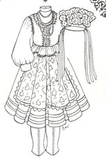 24-25" DOLL DRESS hat PATTERN Victorian German French ANTIQUE vintage look 1126