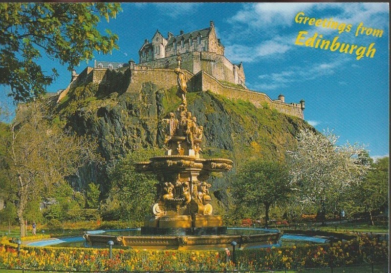 Unposted Postcard, "Greetings from Edinburgh" Scotland