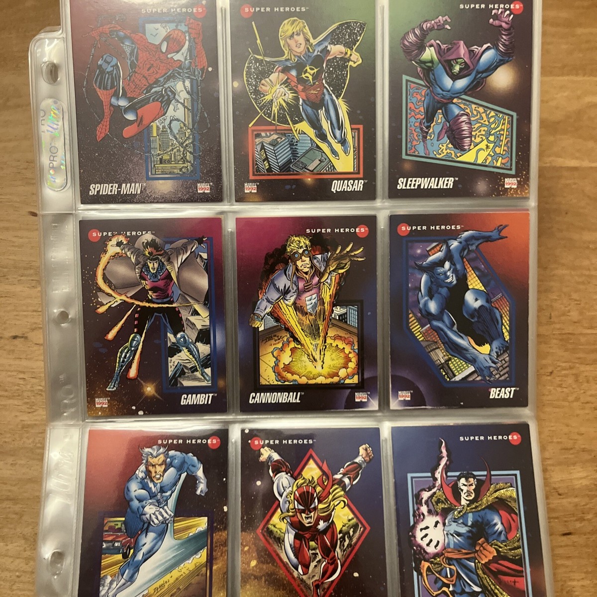1992 Impel Marvel Universe Trading Cards complete base set 1-200