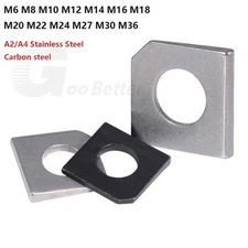 Square Plate Washers 304 Stainless Steel Heavy Duty Gaskets M3-M20 x 1-5mm Thick