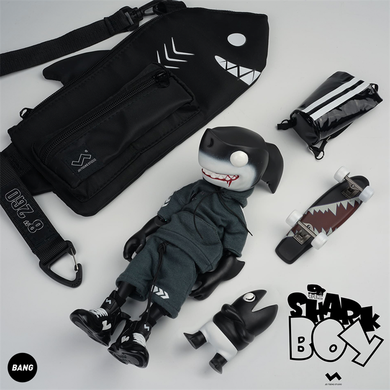 J.T STUDIO 2GO Shark Boy Black Version 8in. Collectibles Action