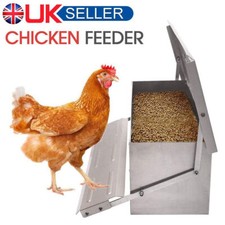 5KG Automatic Treadle Chicken Feeder Poultry Self Opening Ratproof Outdoor Metal