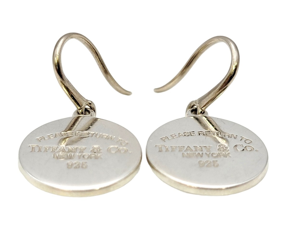 Tiffany & Co. Earrings Return to Tiffany Sterling Silver Disc