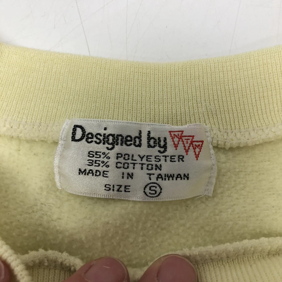 Sudadera Informal RAGLAN S De Colección Años 80 NTM Amarilla PASTEL Islas Caimán Ropa de Calle S Foto 2 de 4