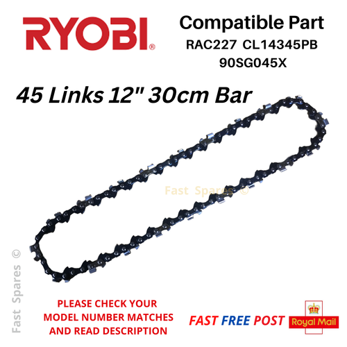 Ryobi 36V Cordless RCS36 Li Chainsaw Chain 30cm 12" 45 Link FAST POST