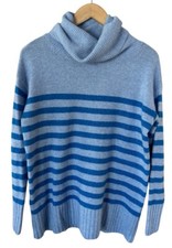 Loft Super Soft Blue Stripe Turtleneck Sweater XS